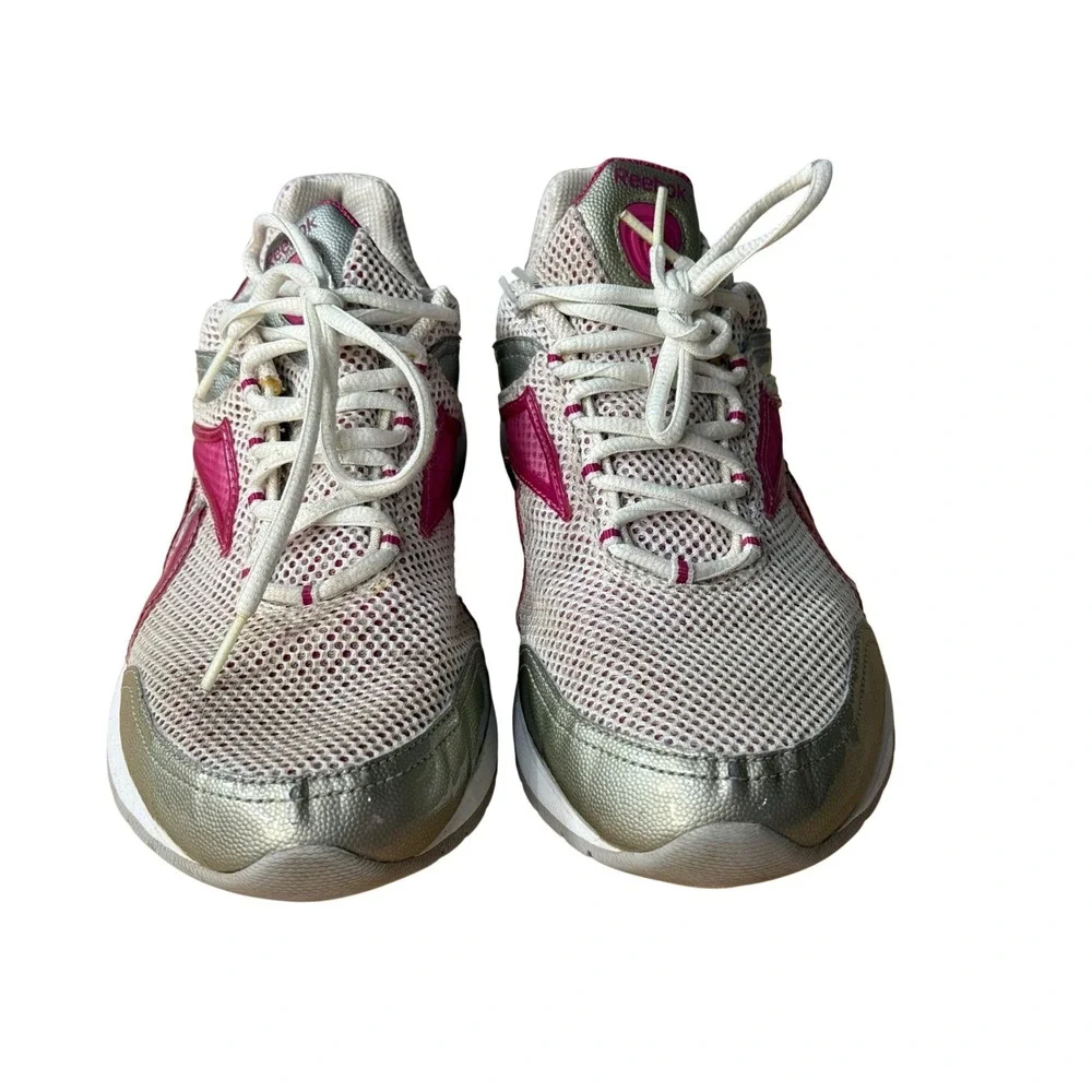 Reebok EasyTone SmoothFit Womens Walking‎ Shoes White Silver Pink V43145 Sz 9